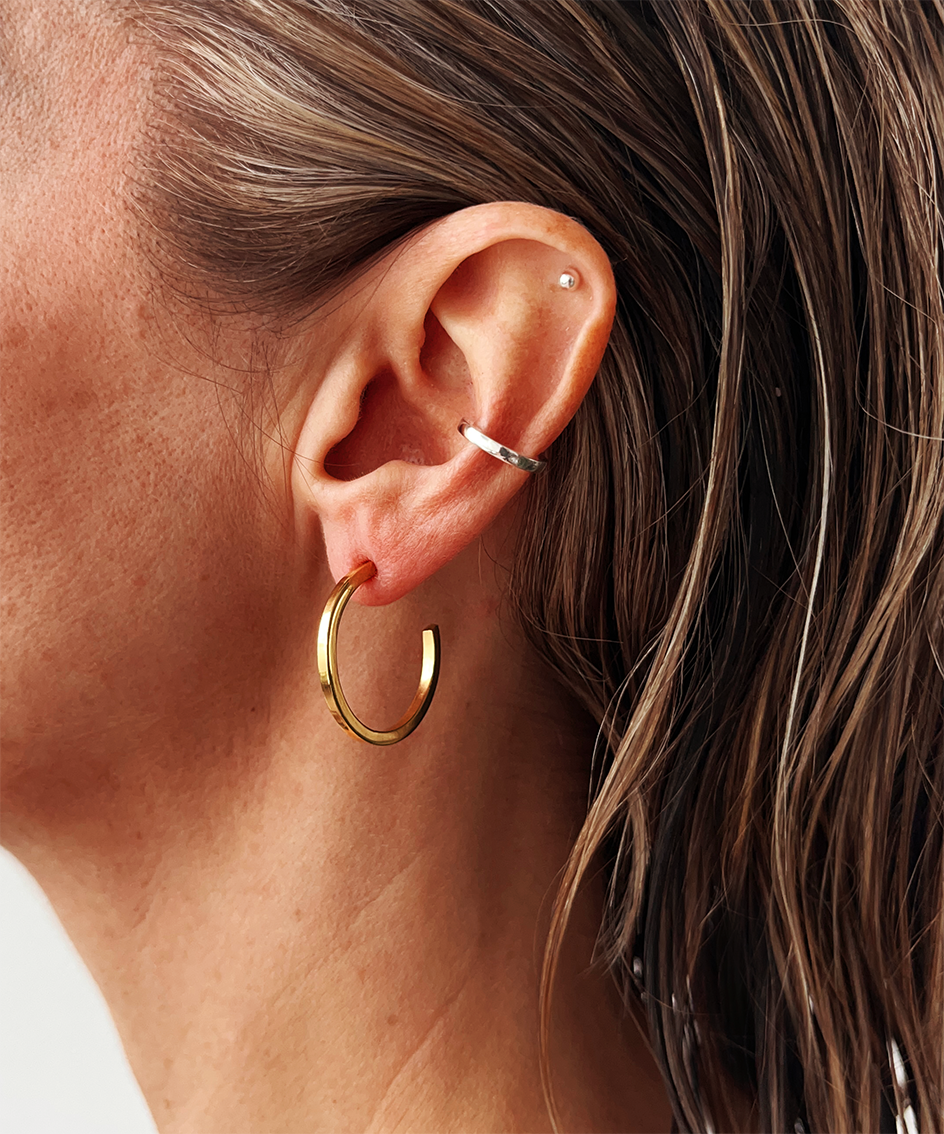 CRUX gold hoops- Maxi