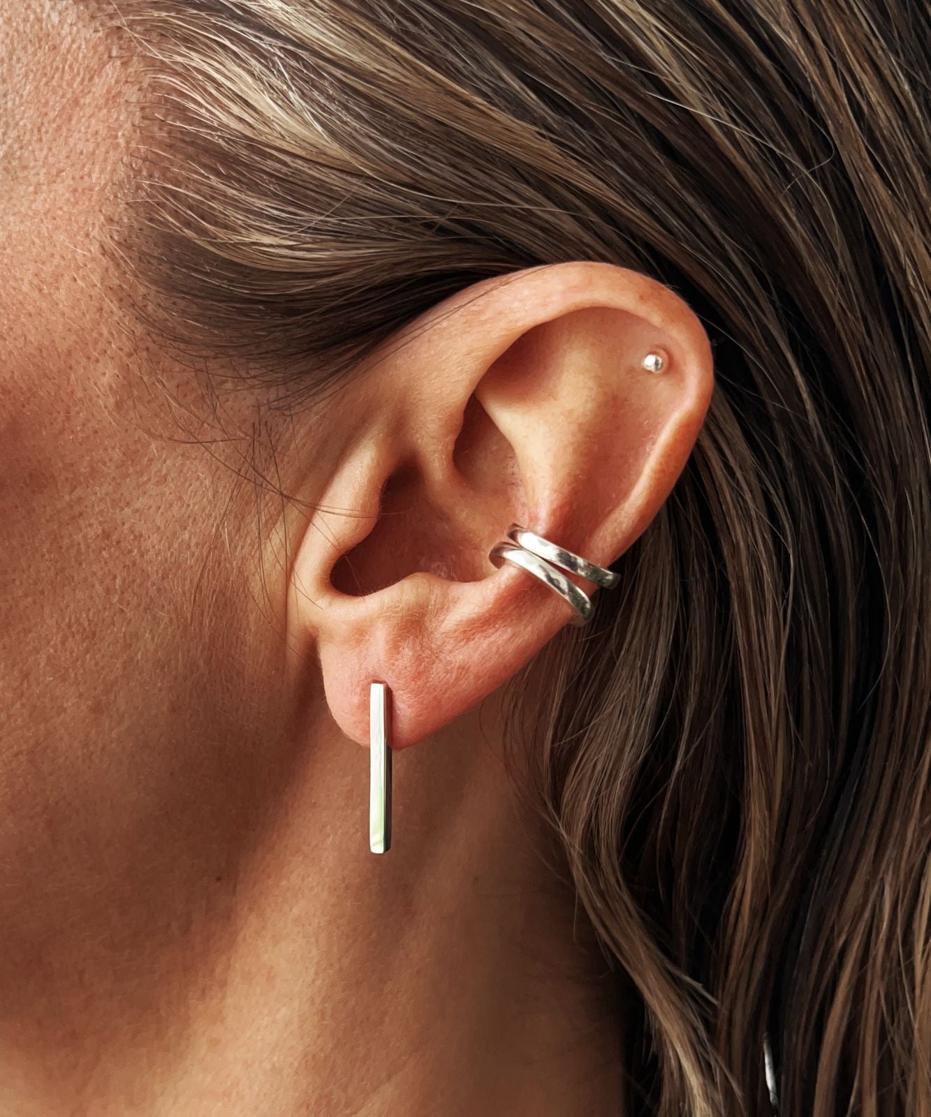 CRUX sterling silver earrings- Midi