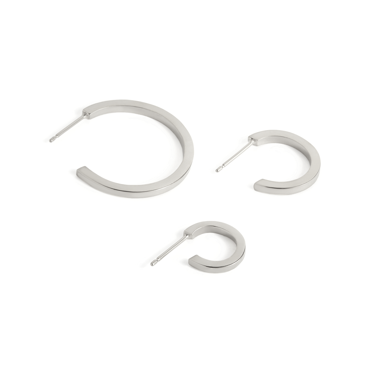 CRUX sterling silver hoops- Midi