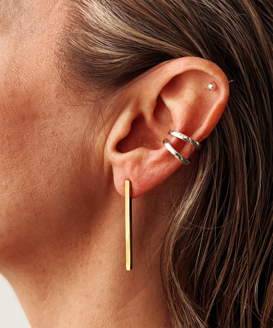 CRUX gold earrings- Maxi