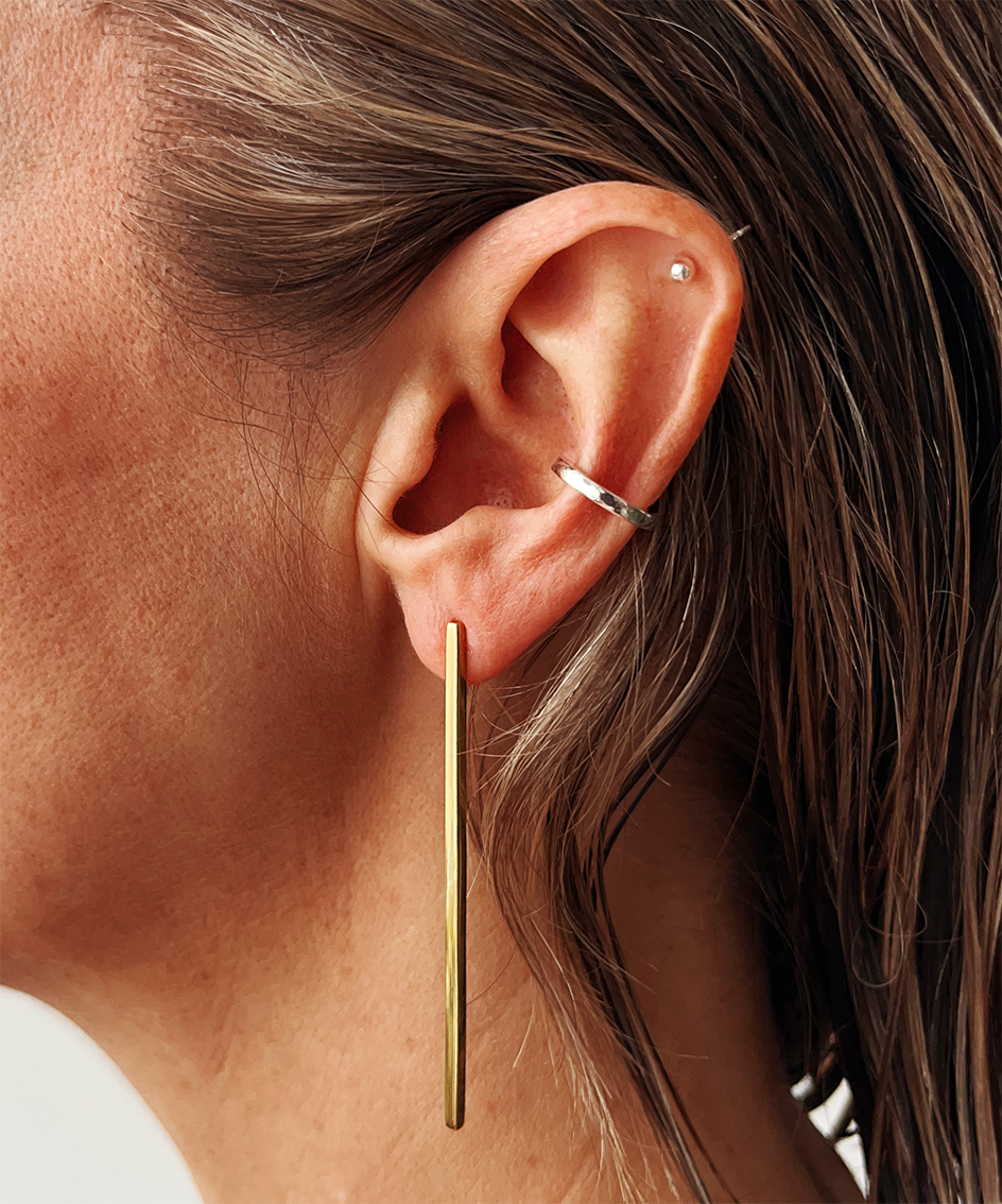 CRUX gold earrings- Maxi