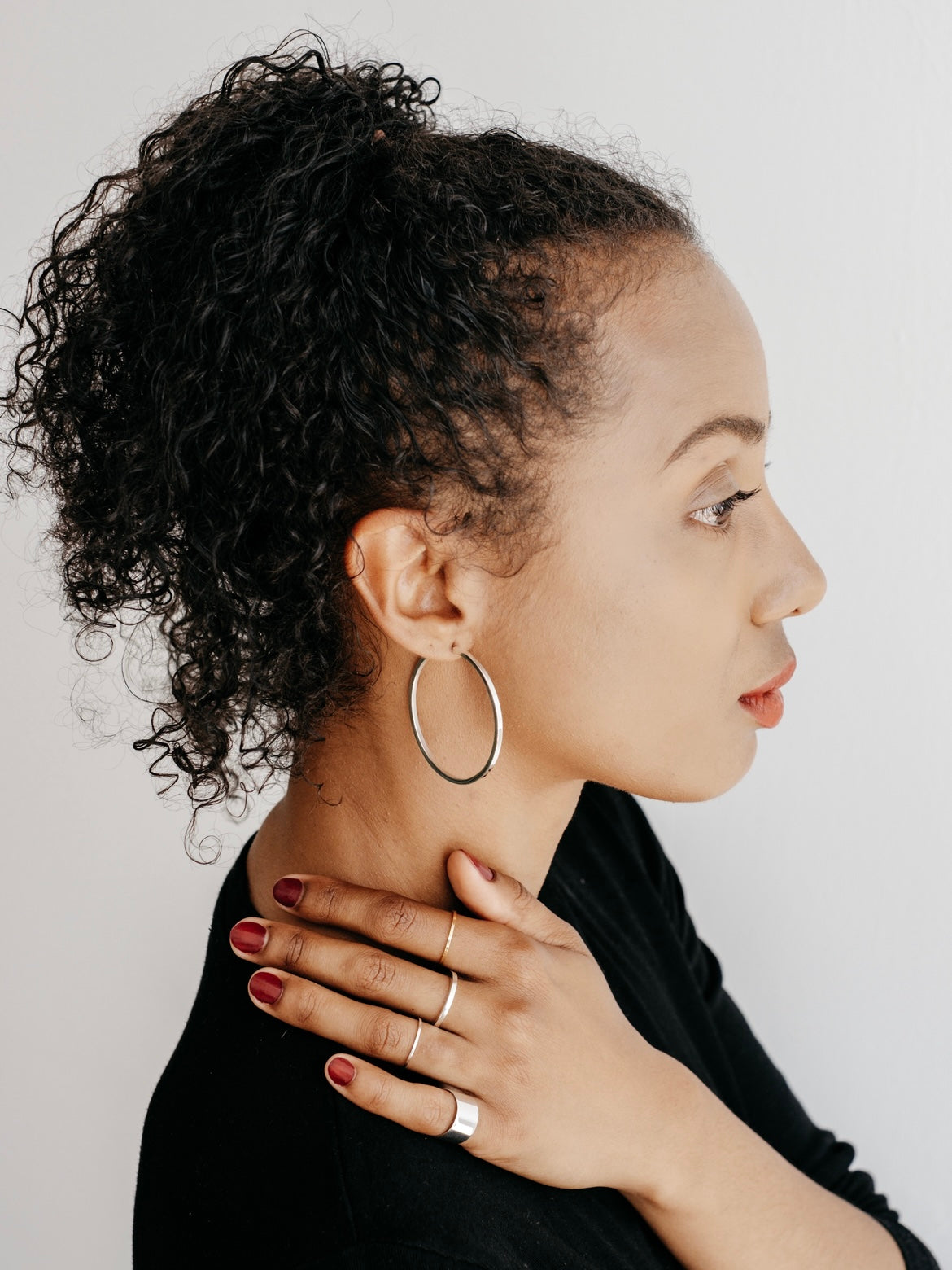 CRUX sterling silver hoops XL