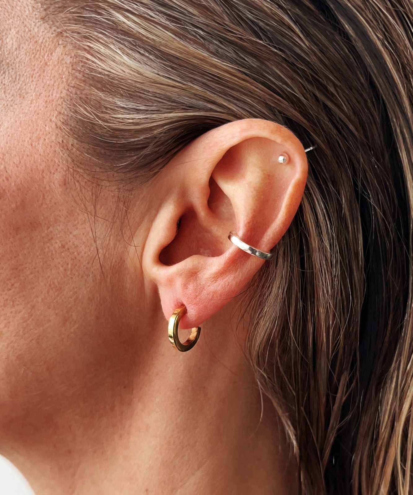 CRUX gold hoops- Mini