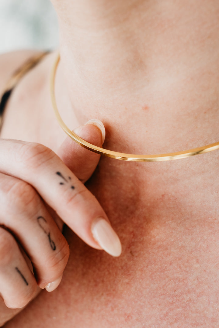CRUX gold torque necklace