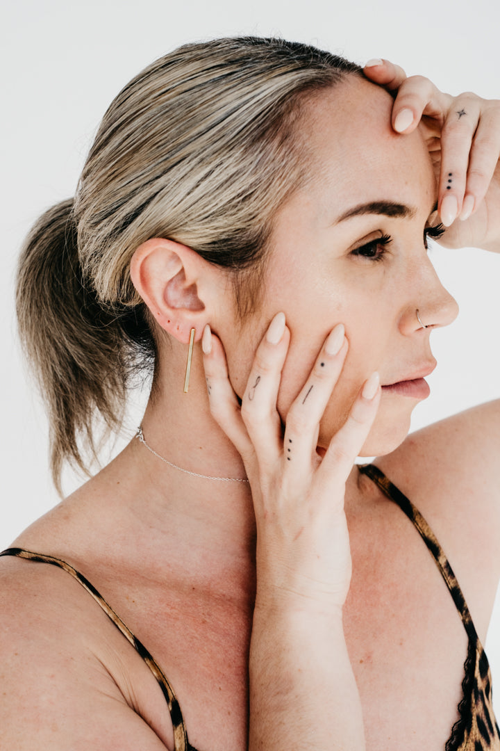 CRUX gold earrings- Maxi