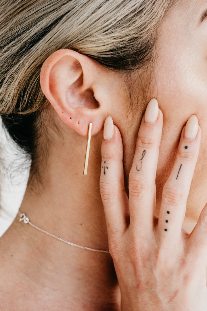 CRUX gold earrings- Maxi