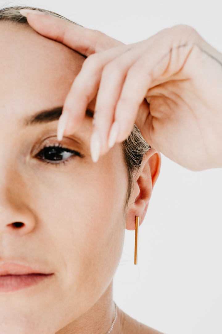 CRUX gold earrings- Maxi