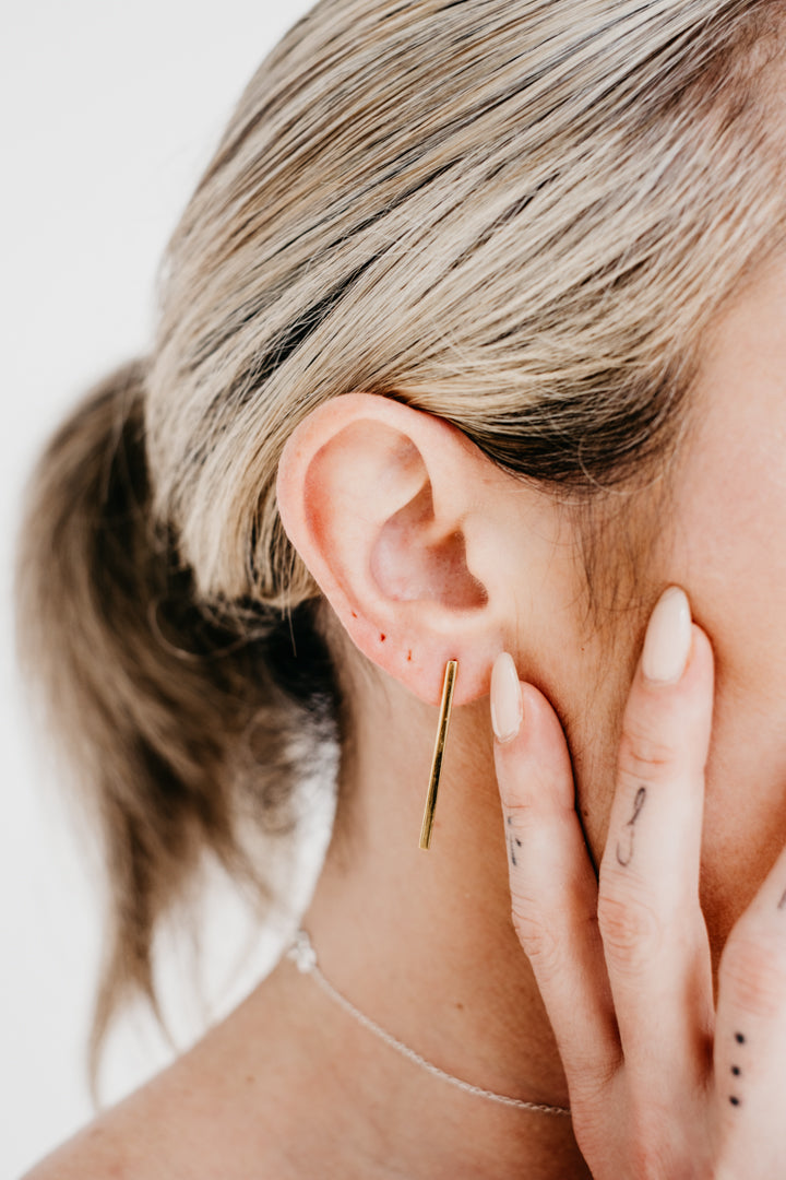 CRUX gold earrings- Maxi