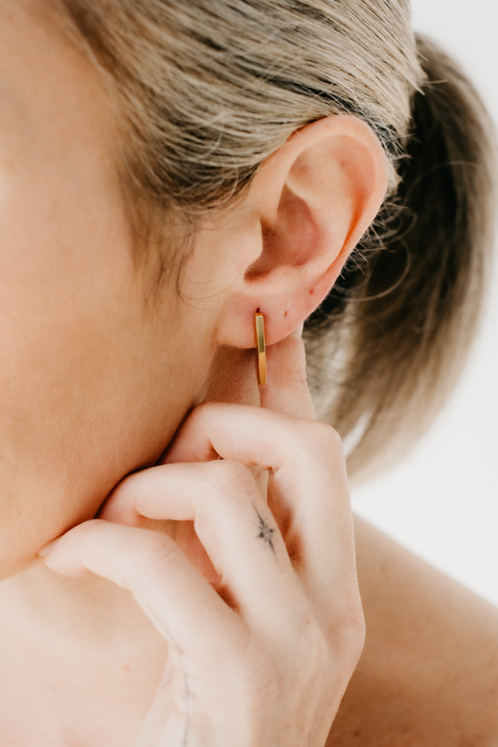 CRUX gold earrings- Midi