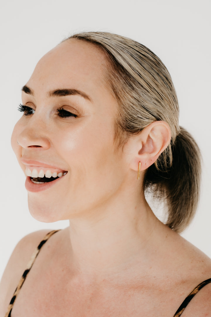 CRUX gold earrings- Midi