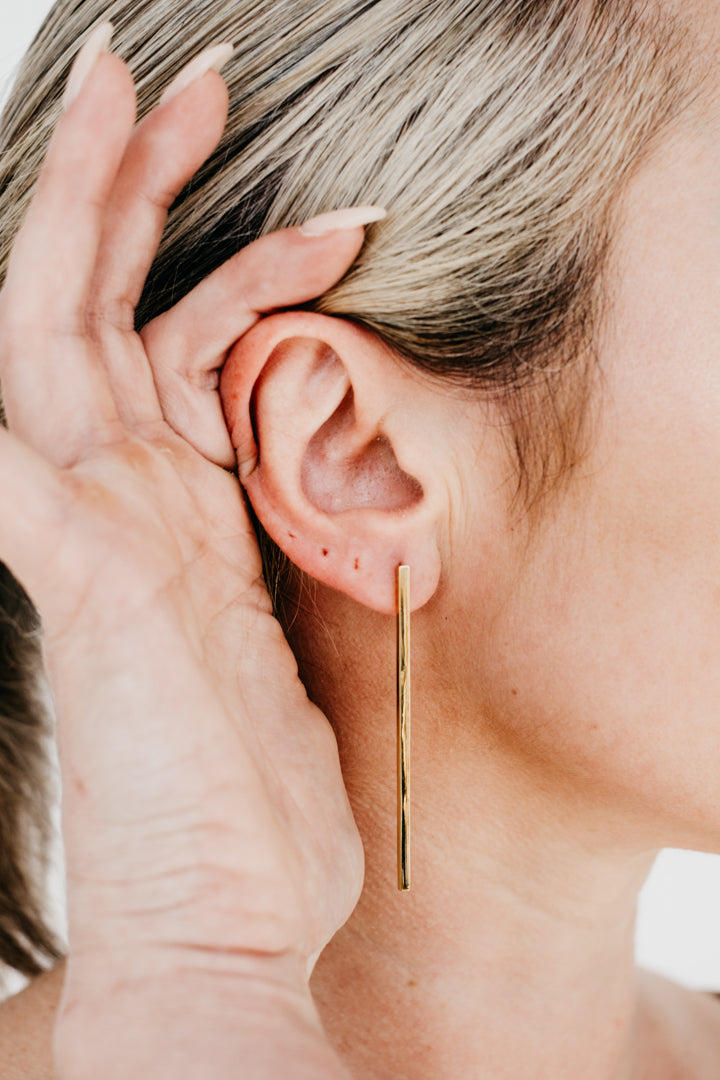 CRUX gold earrings- Maxi