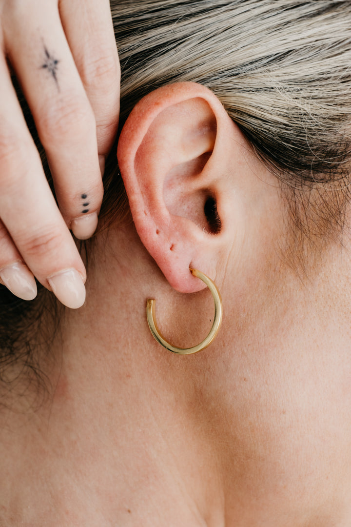 CRUX gold hoops- Maxi