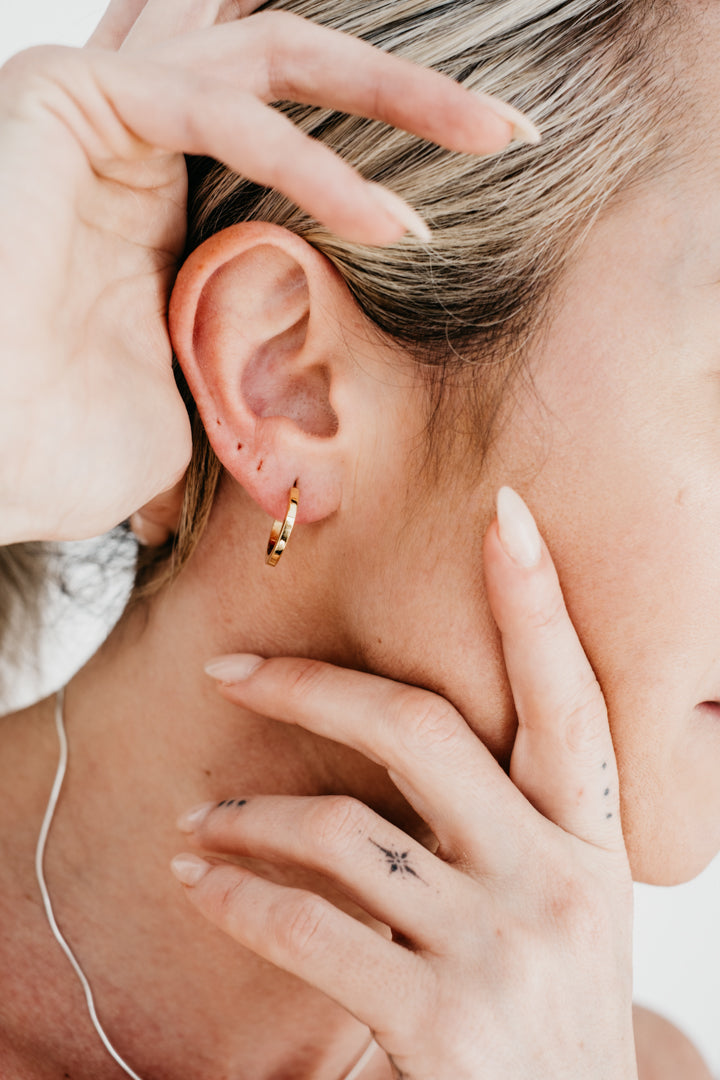 CRUX gold hoops- Midi
