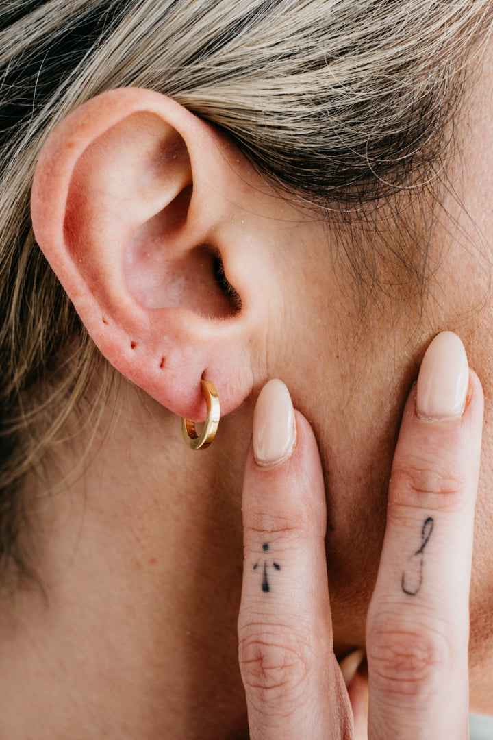 CRUX gold hoops- Mini