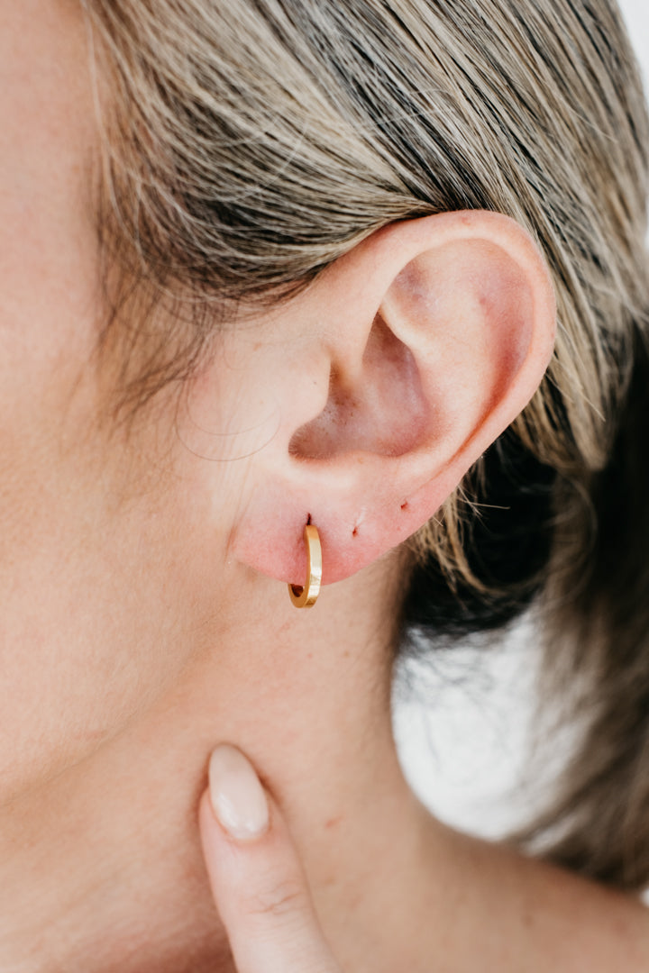 CRUX gold hoops- Mini