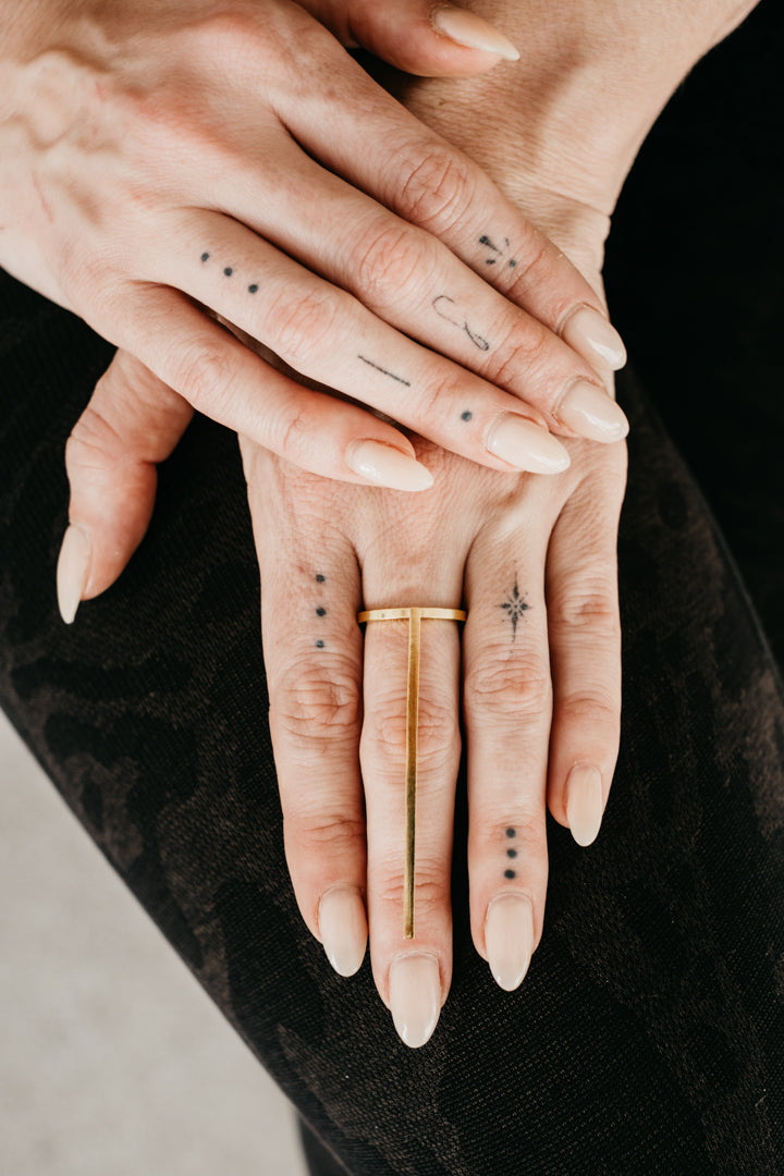 CRUX gold vert ring- Maxi