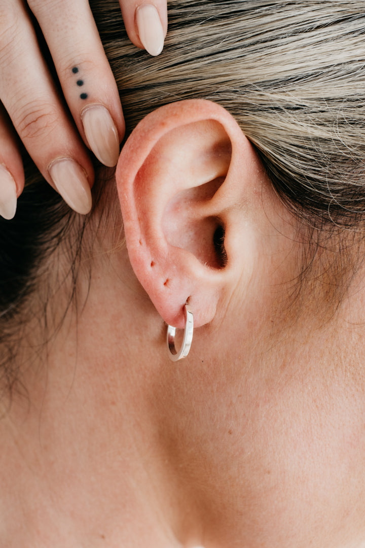 CRUX sterling silver hoops- Midi