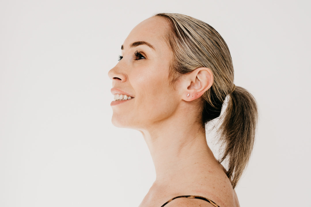 CRUX sterling silver square studs