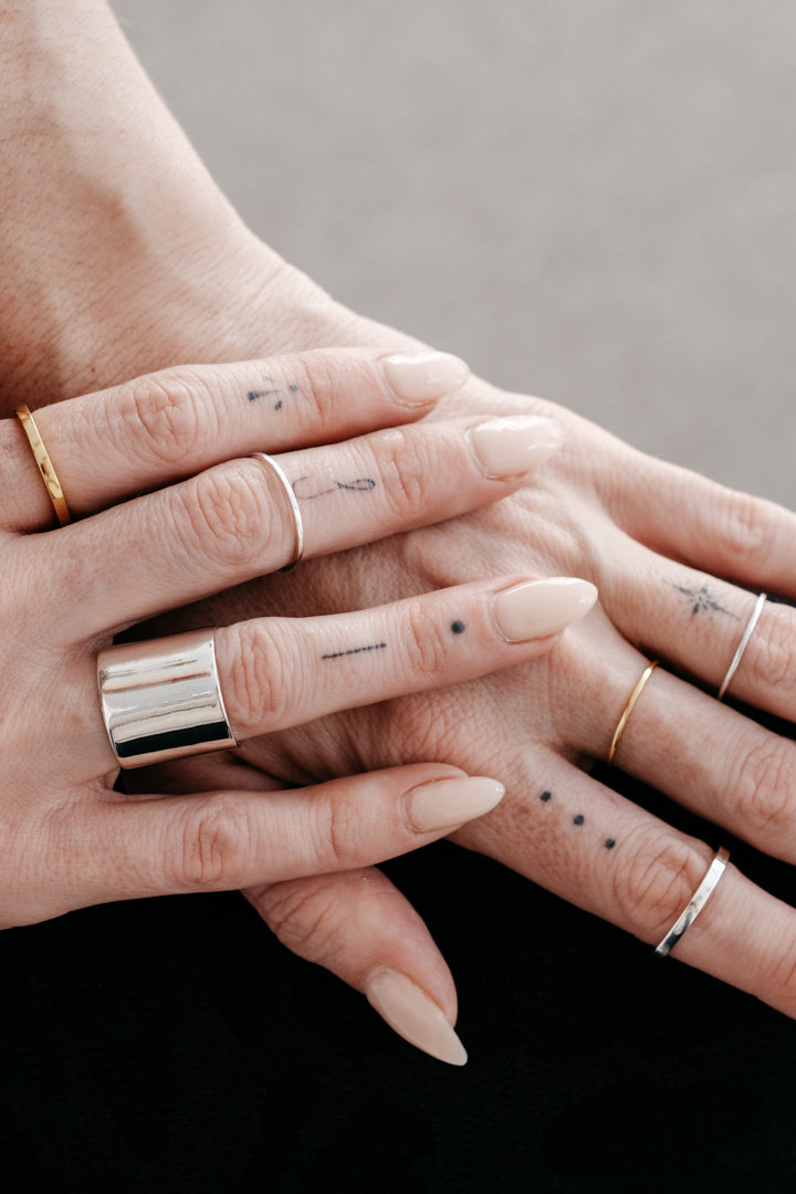 CRUX sterling silver stacker ring