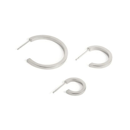 CRUX sterling silver hoops- Midi