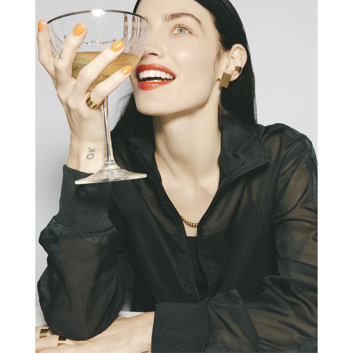 MASS gold earrings -Midi