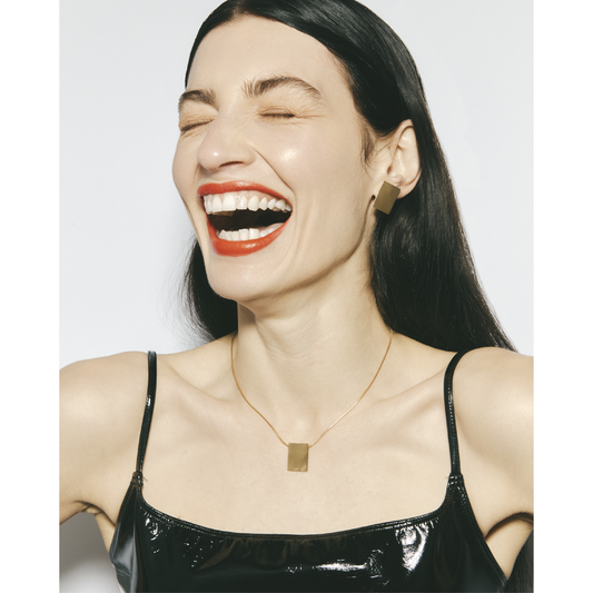 MASS gold earrings -Midi