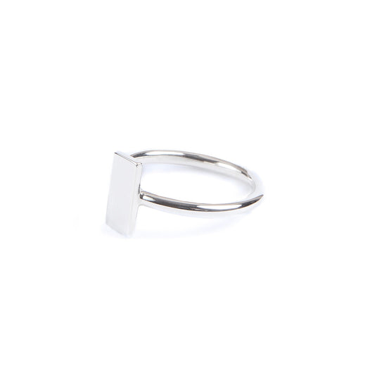 Silver ring on a white background