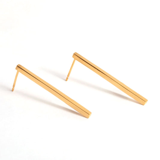 CRUX gold earrings- Midi