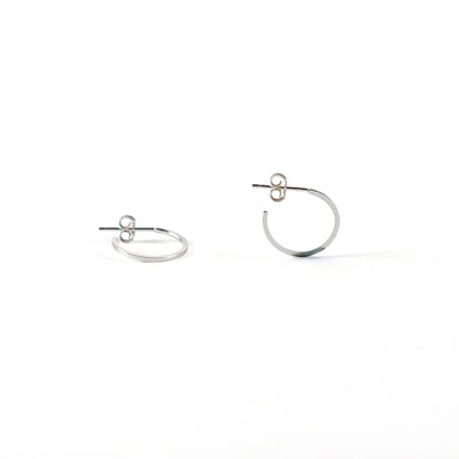 CRUX sterling silver slim hoops- Midi