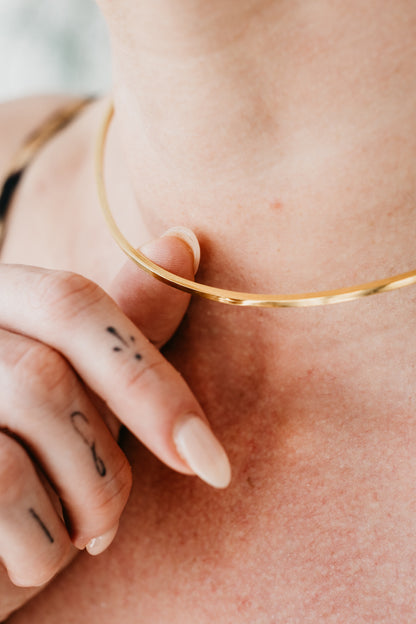 CRUX gold torque necklace