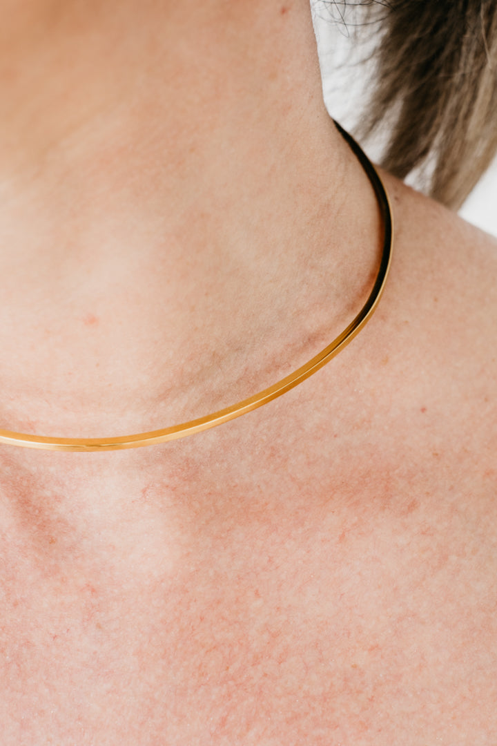 CRUX gold torque necklace
