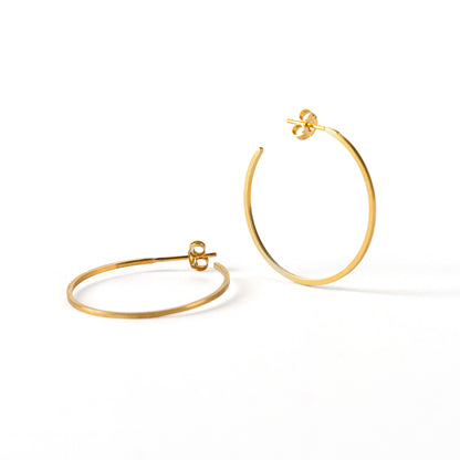 CRUX gold slim hoops- Maxi