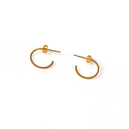 CRUX gold slim hoops- Midi