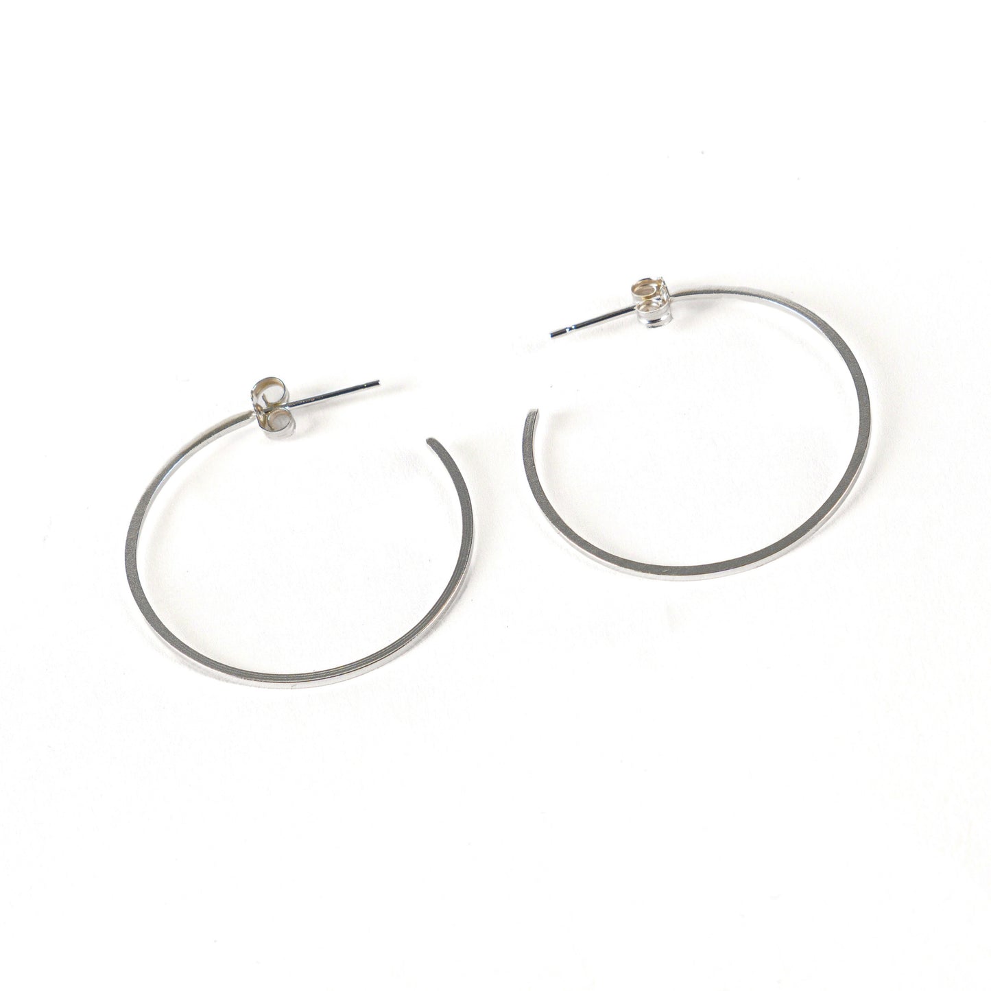CRUX sterling silver slim hoops- Maxi