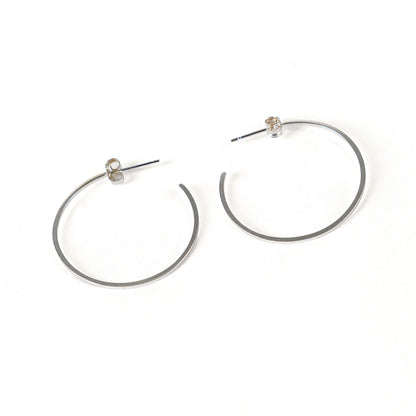 CRUX sterling silver slim hoops- Maxi